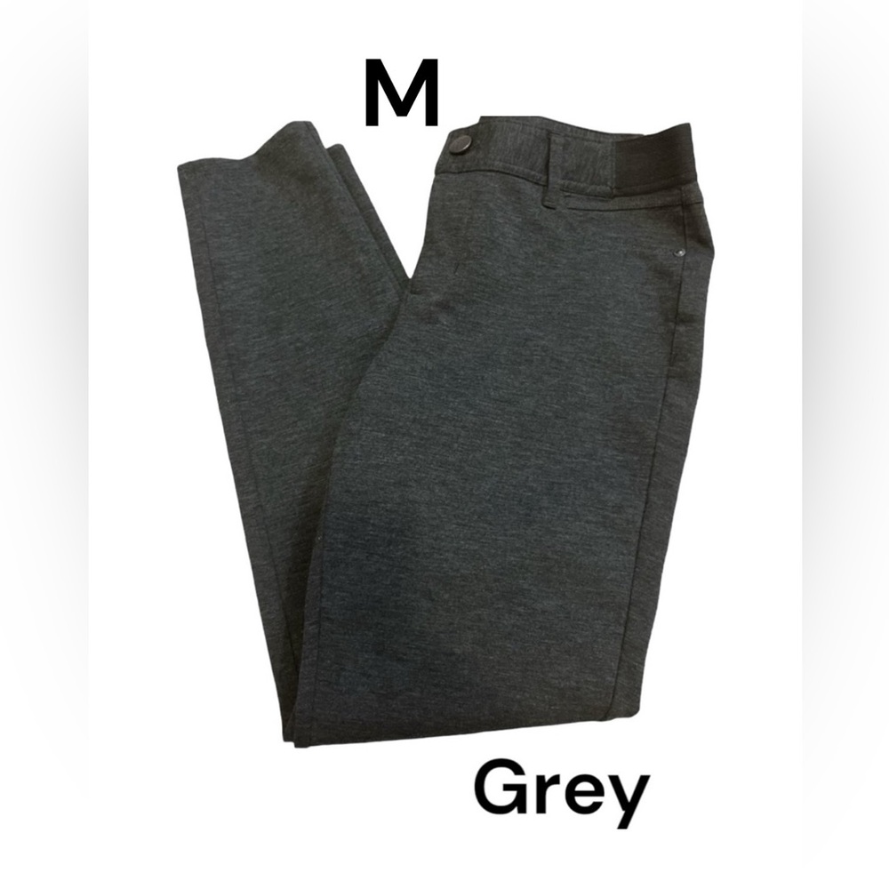 SIMPLY VERA Grey Sz M Vera Wang Skinny Mid Rise Pants Charcoal